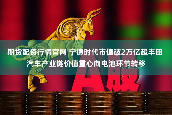 期货配资行情官网 宁德时代市值破2万亿超丰田 汽车产业链价值重心向电池环节转移
